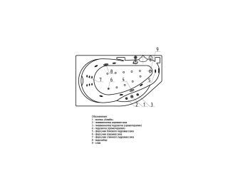 Акриловая ванна АКВАТЕК Таурус 170x100 см правый без гидромассажа